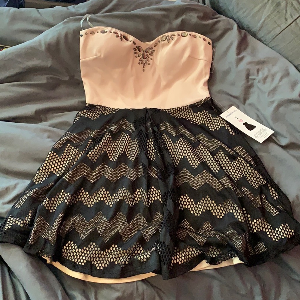 NWT Simply Dresses Trac PromGirl strapless Large